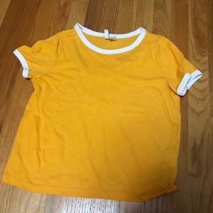 yellow simple tee